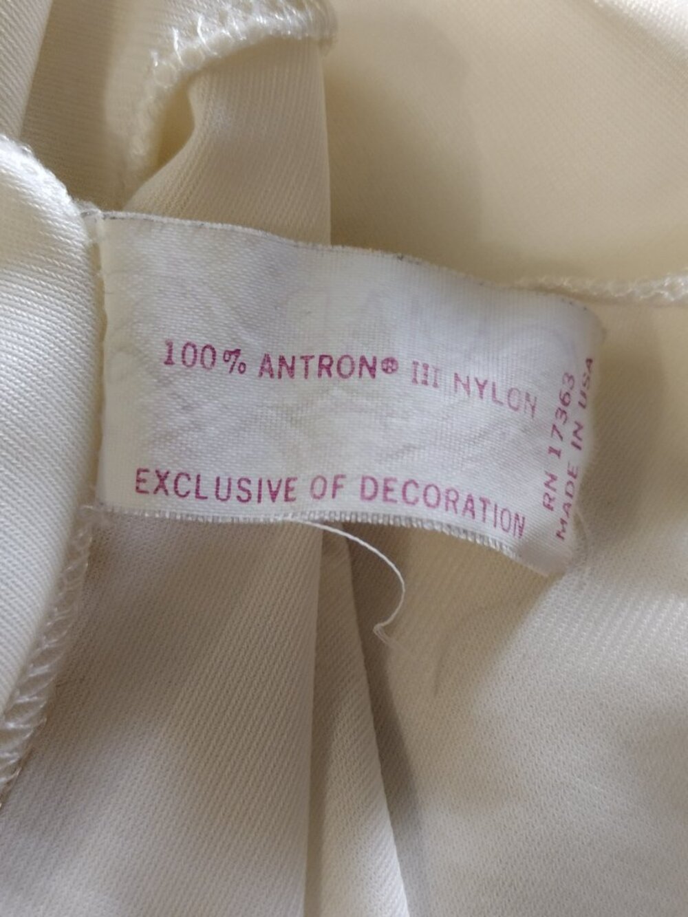 Vintage Komar Cream Lace Trim Nightgown Maxi Gown Small 100% Antron Nylon - Picture 9 of 9